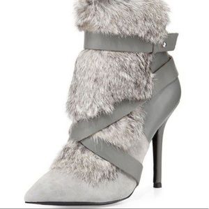 NWOT Charles Jourdan Knife Rabbit-Fur Boots